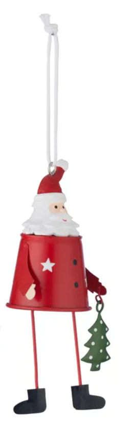 Santa & Deer Hanger Metal