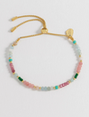 Green & Pink Mixed Mini Bead Bracelet | Love