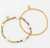Gold & Multi Beads Double Bracelet | Escape The Ordinary