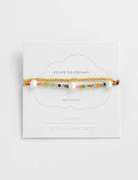 Gold & Multi Beads Double Bracelet | Escape The Ordinary