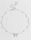 Pearl Bow Beaded Chain Bracelet | Dear Darling