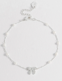 Pearl Bow Beaded Chain Bracelet | Dear Darling