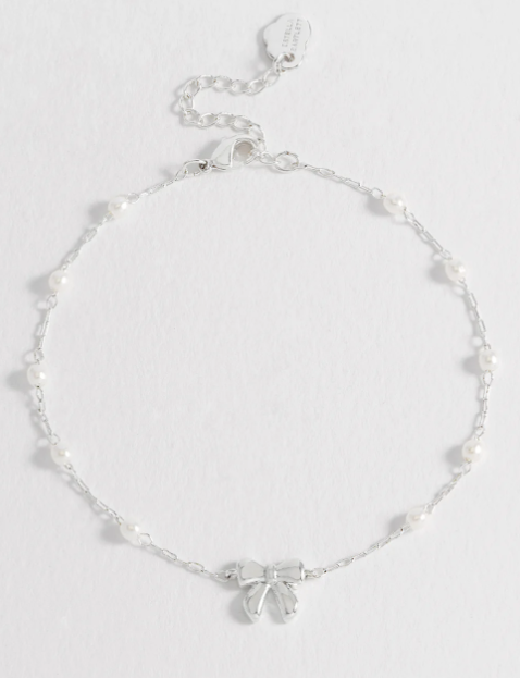 Pearl Bow Beaded Chain Bracelet | Dear Darling