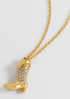 Pave Cowboy Boot Necklace | Howdy