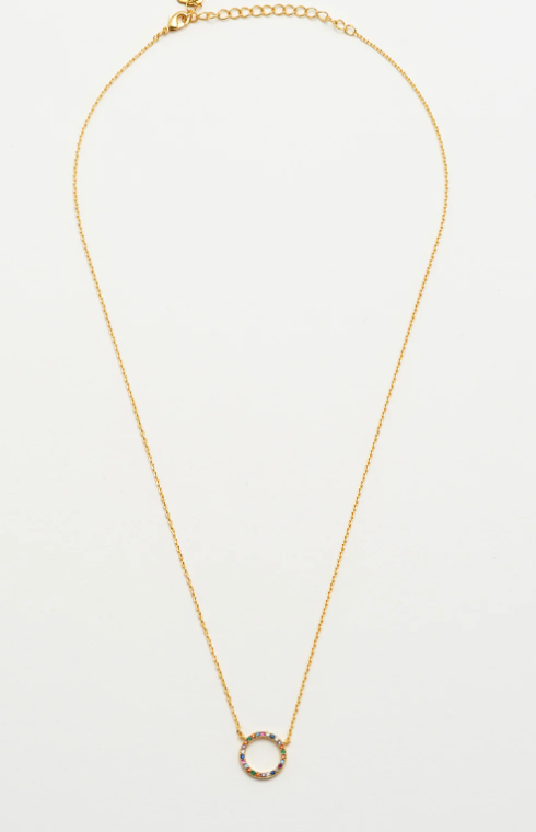 Large Pave Multi Circle CZ Necklace| Superstar