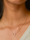 Circle CZ Gold Necklace | You Are Capable Of Amazing Things