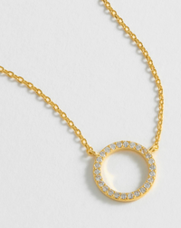 Circle CZ Gold Necklace | You Are Capable Of Amazing Things
