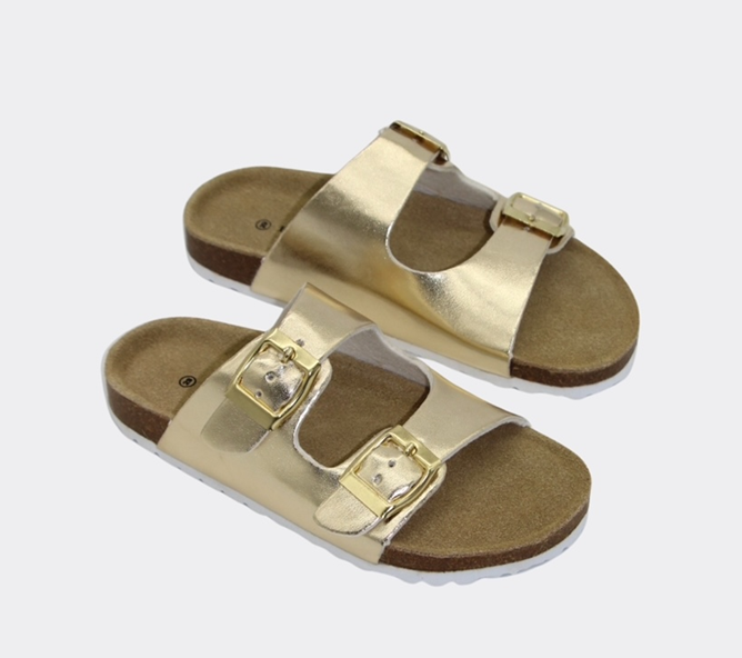 Molly Kids Sandal | Washed Gold