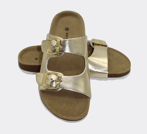Molly Kids Sandal | Washed Gold