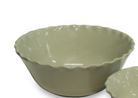 Cleo Wavy Sage Speckle Serveware