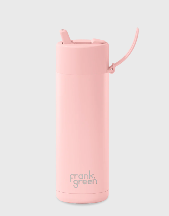 Ceramic Reusable Bottle with Flip Straw Lid | 20oz 595ml