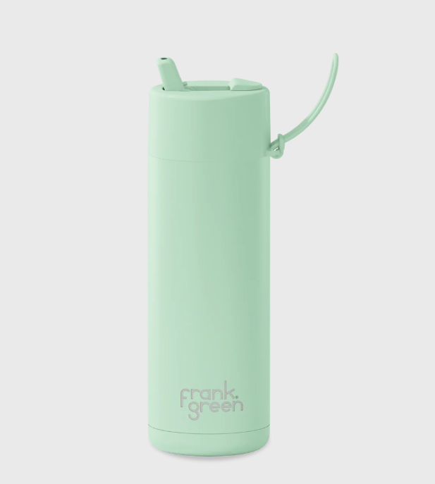 Ceramic Reusable Bottle with Flip Straw Lid | 20oz 595ml