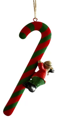 Candy Cane Metal Hanging Ornament