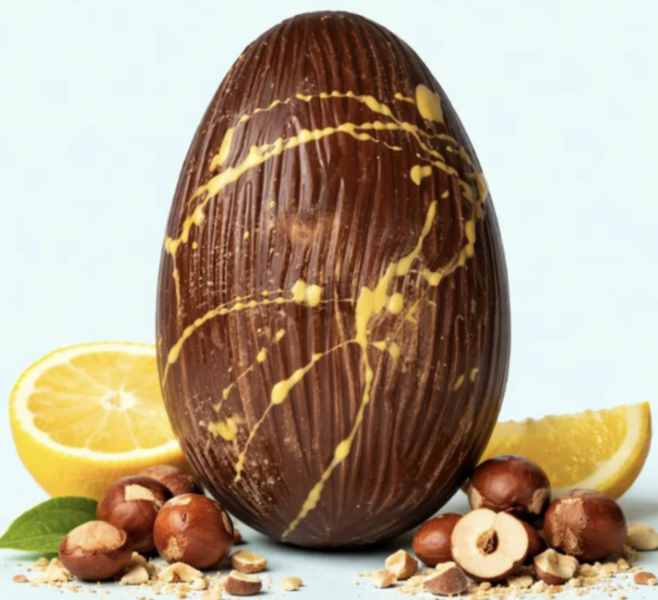 Easter Gourmet Egg | Yuzu & Hazelnut, Vegan Dark Chocolate