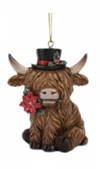 Resin Highland Cow Tree Decoration