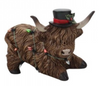 Resin Xmas Highland Cow w/String Décor