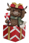 Resin Xmas Highland Cow