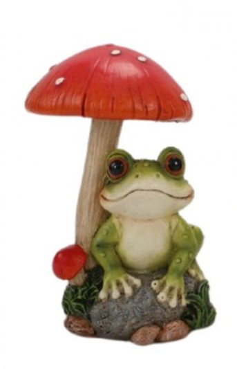 Resin Frog w/Mushroom