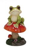 Resin Frog w/Mushroom