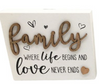 Family, Home, Love Wooden Plaques
