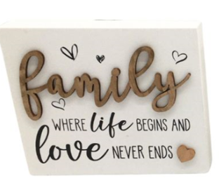 Family, Home, Love Wooden Plaques
