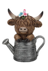 Resin Highland Cow on Watering Pot