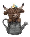Resin Highland Cow on Watering Pot