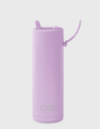 Ceramic Reusable Bottle with Flip Straw Lid | 20oz 595ml