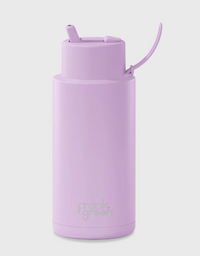 Ceramic Reusable Bottle with Flip Straw Lid | 34oz 1000ml
