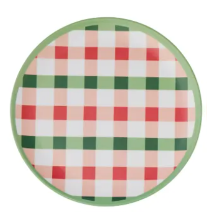 Plaid Melamine Plate