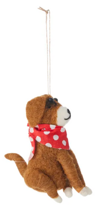 Loyal Dog Felt Hanging Ornament