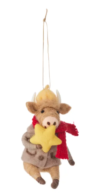 Winter Moo Felt Hanging Ornament