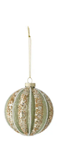 Luxe Stripe Bauble Glass