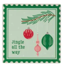 Xmas Stamp Ceramic Coaster
