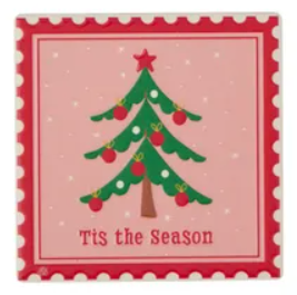 Xmas Stamp Ceramic Coaster