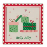 Xmas Stamp Ceramic Coaster