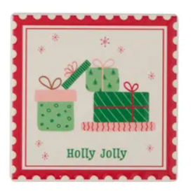 Xmas Stamp Ceramic Coaster