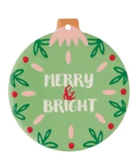 Holly Jolly Ceramic Coaster