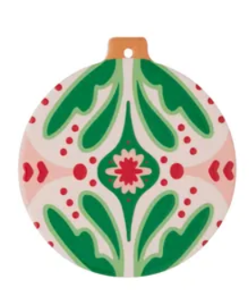 Holly Jolly Ceramic Coaster