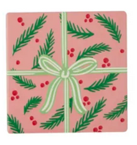 Holly Jolly Ceramic Coaster