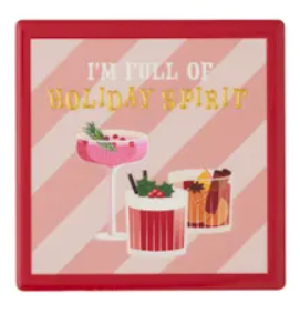 Xmas Cocktail Ceramic Coaster