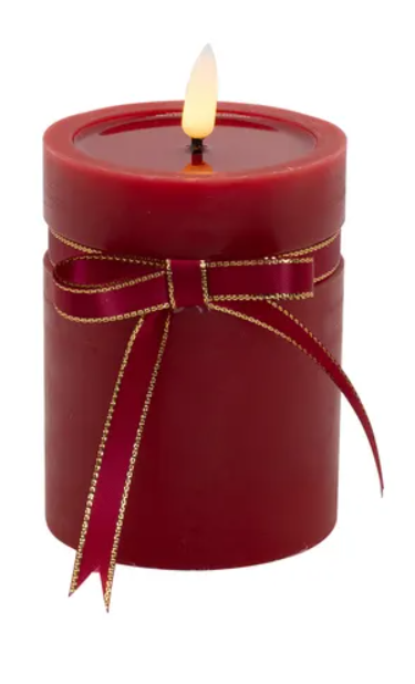 Pillar LED Wax Candle 7.5x10cm