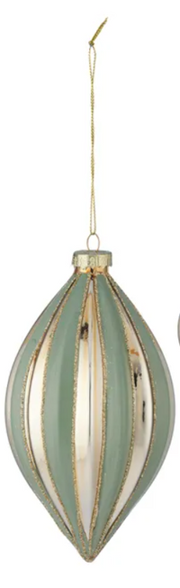 Glass Droplet Shiny | Gold/Green