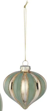 Glass Droplet Shiny | Gold/Green