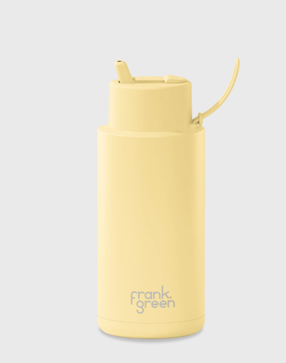 Ceramic Reusable Bottle with Flip Straw Lid | 34oz 1000ml