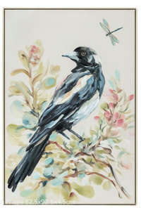 Australian Native Birdlife Hand Painted Print with Frame