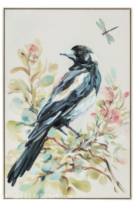 Australian Native Birdlife Hand Painted Print with Frame