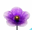 Glass Flower Solar Stake