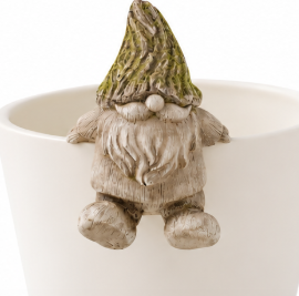 Gnome With Moss Hat Pot Hanger
