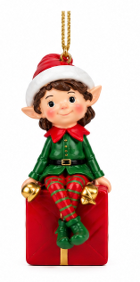 Resin Elf Xmas Ornaments